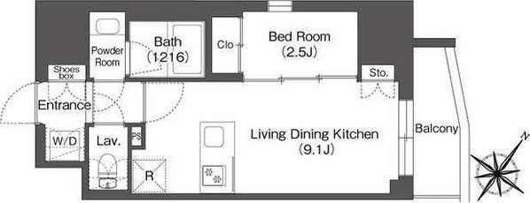 ミュプレ巣鴨駅前の物件間取画像